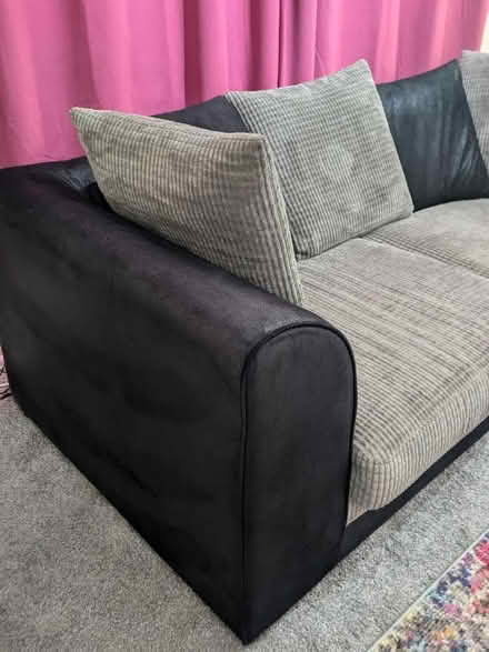 Photo of free 2.5 seater sofa grey and black (Kilnhouse Estate FY8) #3