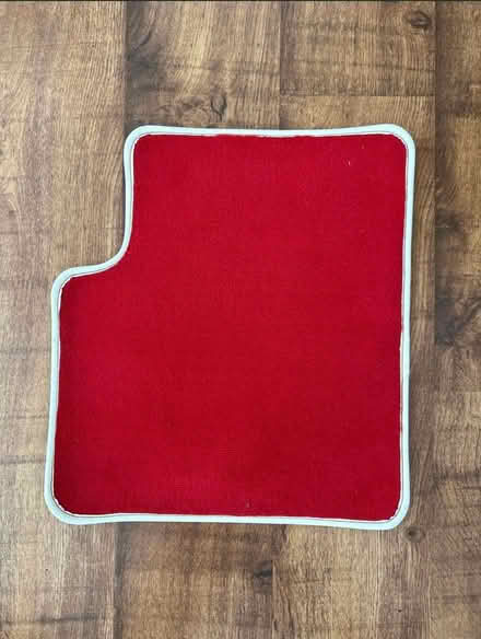 Photo of free CAR MATS - Fiat 500. Red with White Trim. 2013 Onwards. (Stirling FK8) #1