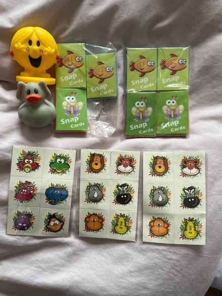 Photo of free Snap cards, stickers and bath toys (Fairfield Park) #1