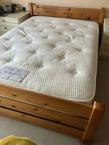 Photo of free Double bed with mattress (Hampton Hill TW12) #1