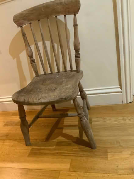 Photo of free LOW stripped pine chair (Hersham KT12) #1