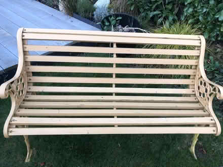 Photo of free Metal and wood garden bench (Ws111er) #2