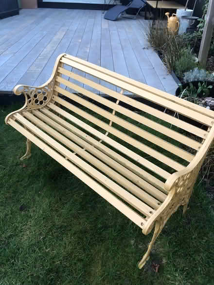 Photo of free Metal and wood garden bench (Ws111er) #1