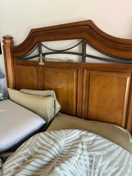 Photo of free Queen bed frame (Williamsburg Outlet area) #1