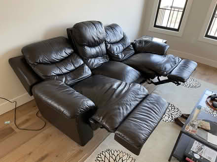 Photo of free Leather Reclining Sofa (Powder House Square) #3