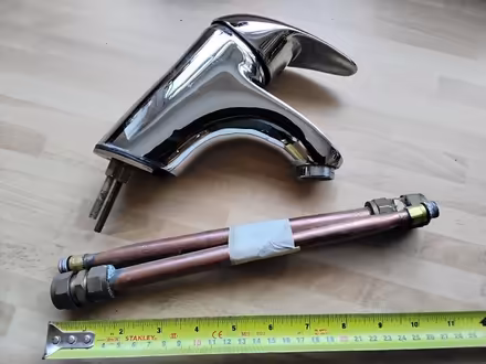 Photo of free Chrome plated brass pilar mixer tap (Welwyn AL6) #1