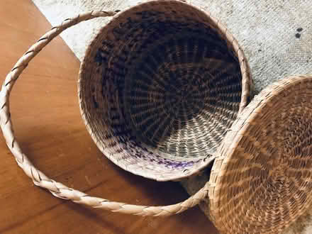Photo of free Handmade straw basket. (Woodley RG5) #1