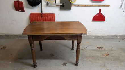 Photo of free Solid wood dining table. Okay (Lexington. Near center.) #4