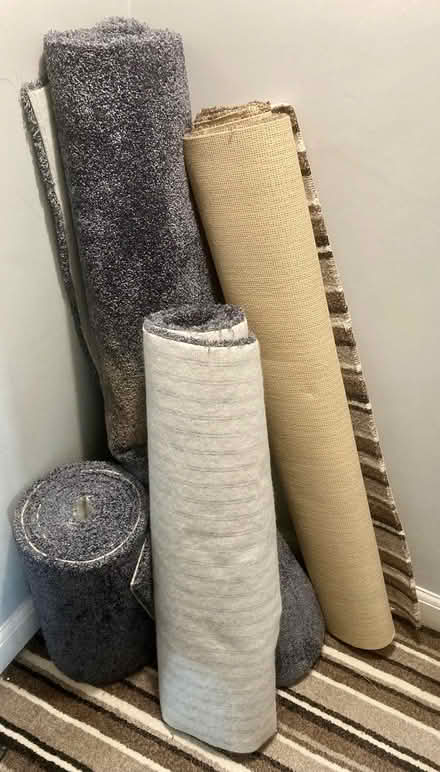 Photo of free 4 rolls of offcuts of carpet (Kirkley NR33) #1