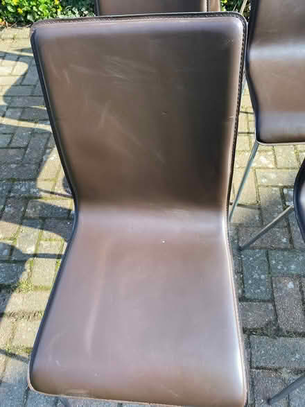 Photo of free 6 leather dining chairs (Intake S12) #2
