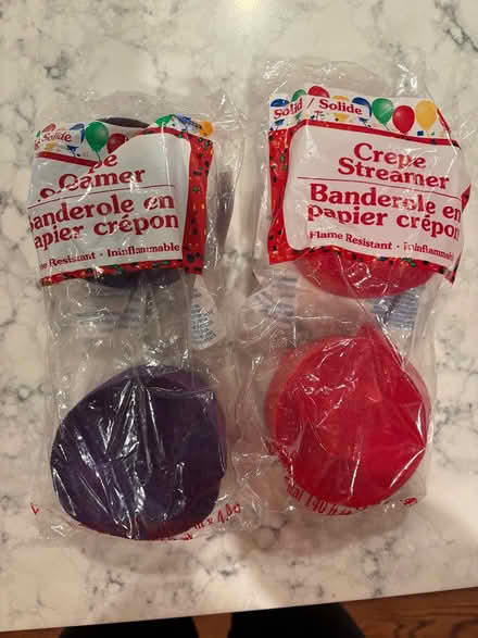 Photo of free Purple and red streamers-unopened (concord, MA) #1