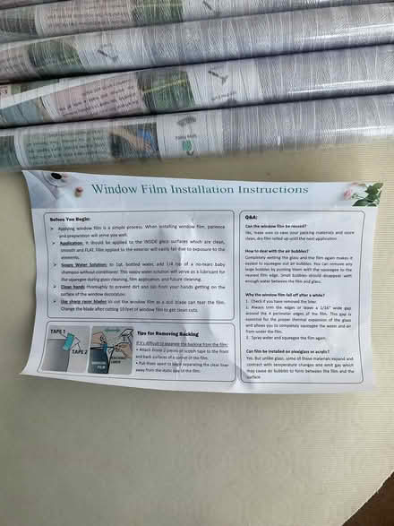 Photo of free Rolls of plastic film for windows or glass (Old Malden KT4) #1