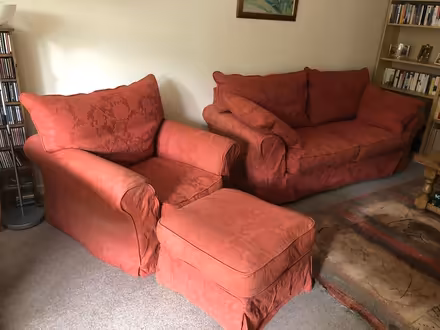Photo of free Sofa, Armchair & Footstool (Amersham HP6) #1