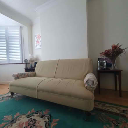 Photo of free Multiyork beige two seater sofa setee (Winchmore Hill N13) #1