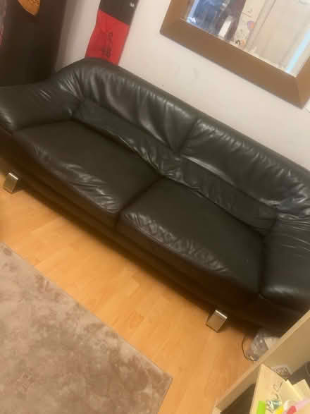 Photo of free 3 seater leather sofa (Barkingside) #3