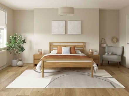 Photo of free Wooden bed frame - small double size - 120x190cm (Radlett WD7) #1