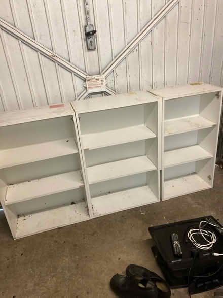 Photo of free 3 White Shelving units (Helsington LA9) #1