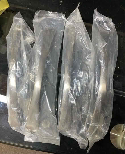 Photo of free Brushed steel handles with fixings (Lightwater GU18) #1