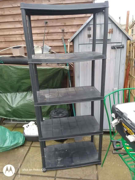 Photo of free Plastic shelving unit (Beccles NR34) #1