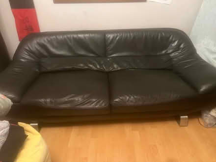 Photo of free 3 seater leather sofa (Barkingside) #2