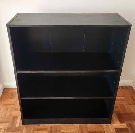 Photo of free Black 3-Shelf Bookshelf (Sun In The Sands Roundabout SE3) #1