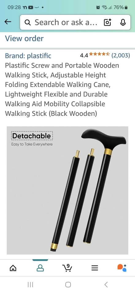 Photo of free 3 part walking stick (Mendlesham.) #1