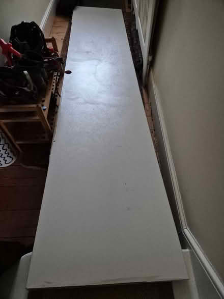 Photo of free White melamine shelf/counter top. 3m long (Iffley Road OX4) #1