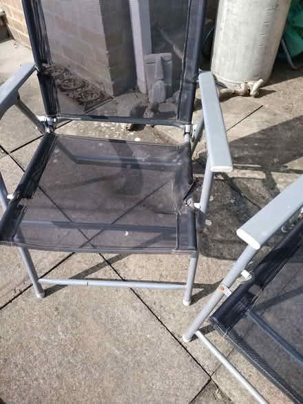 Photo of free 2 folding garden chairs (Wirksworth DE4) #1