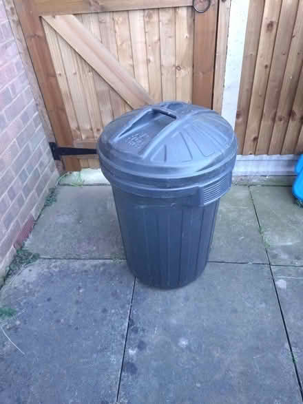 Photo of free Black outdoor bin with lid (Old Town SG1) #1