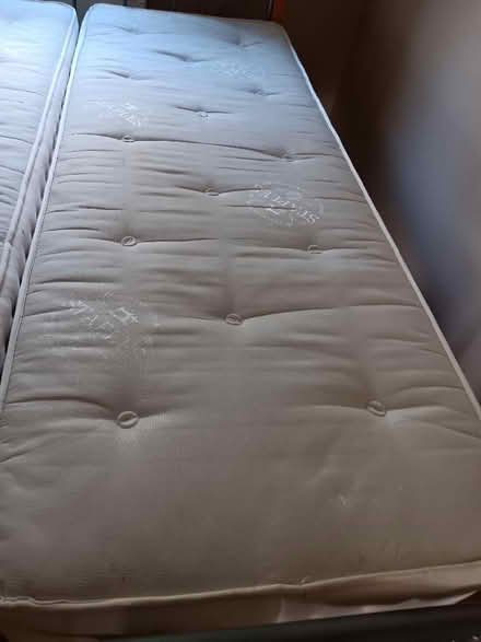 Photo of free Kingsize bed with zip n link mattresses (Fords Farm RG30) #2