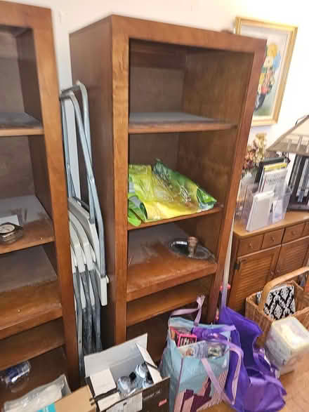 Photo of free 2 WOOD Bookshelves (Boro Park, Brooklyn) #1