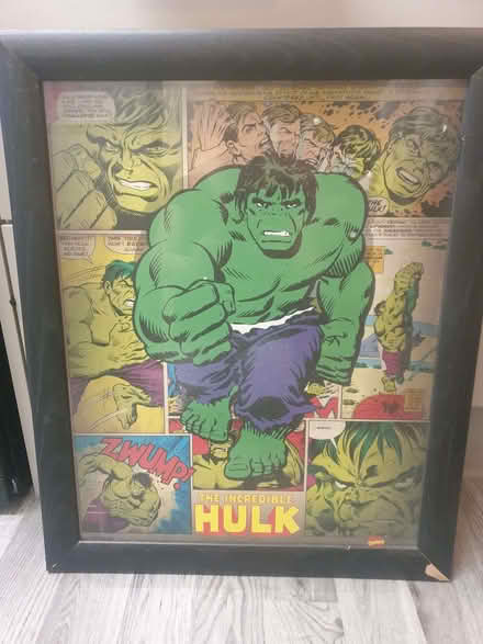 Photo of free A vintage print of The Incredible Hulk in a black frame (Eastbourne BN21) #1