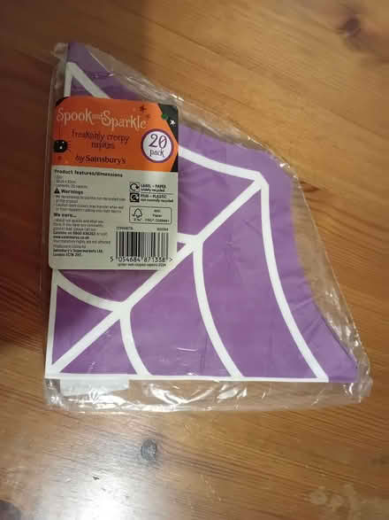 Photo of free Spooky spiderweb napkins (Station Area RG21) #1