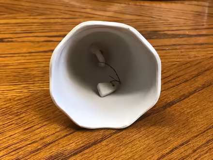 Photo of free Ceramic Silver Anniversary Bell (Bridgeport, PA) #2