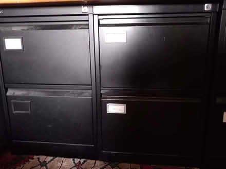 Photo of free A two-drawer black filing cabinet (Headington OX3) #1