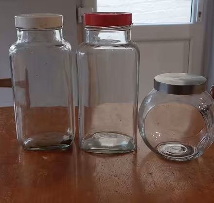 Photo of free 2 large glass jars and 1 smaller (Lower Weston) #1