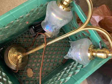 Photo of free Gorgeous lamp with one broken glass (Foothill Boulevard Cupertino) #1