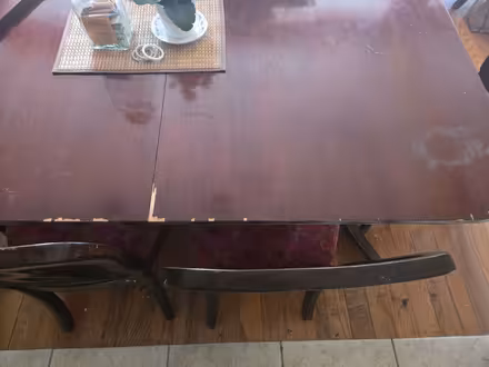Photo of free Mahogany dining table + 6 chairs (Jamaica, NY) #3