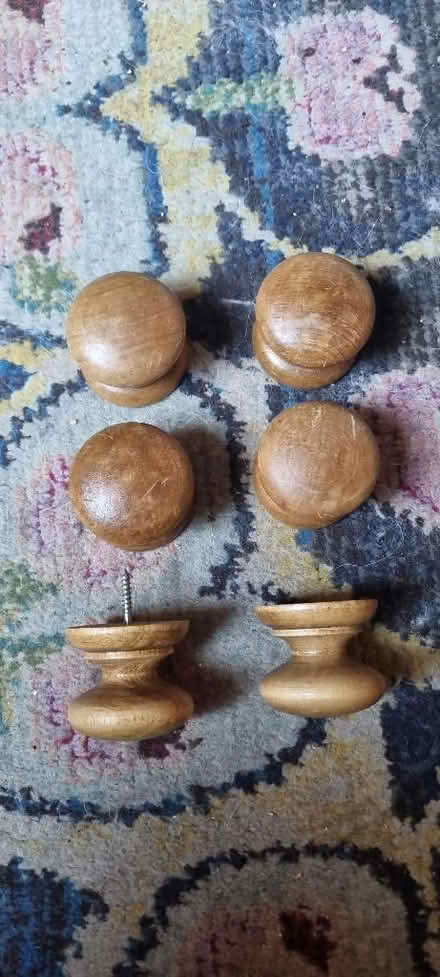 Photo of free 6 x Round Mushroom Style Drawer / Cupboard Knobs (Great Northern Road DE1) #1