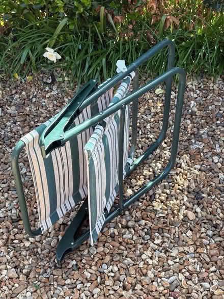 Photo of free Garden chairs, folding, metal frames (Woodley RG5) #2