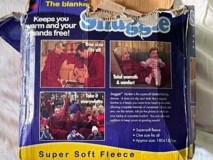 Photo of free Snuggie Sleeved Blanket 100% Polyester - Burgundy (Highway SL6) #2