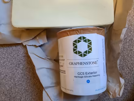 Photo of free Breathable exterior lime-based paint, cream, 1L (Lansdown) #1