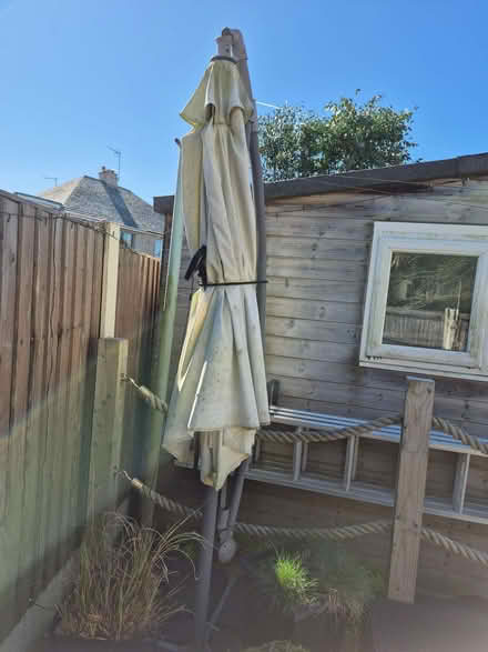 Photo of free Large non fixed parasol with base (Heysham Village LA3) #1