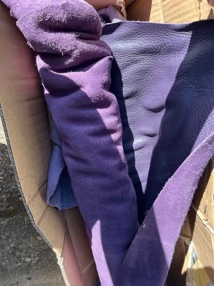 Photo of free Purple leather for upholstery or craft (Molesey KT8) #3