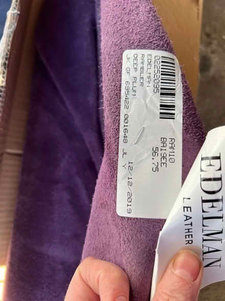 Photo of free Purple leather for upholstery or craft (Molesey KT8) #1