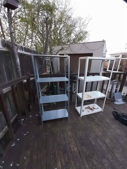 Photo of free Metal shelves (Morley DE21) #3