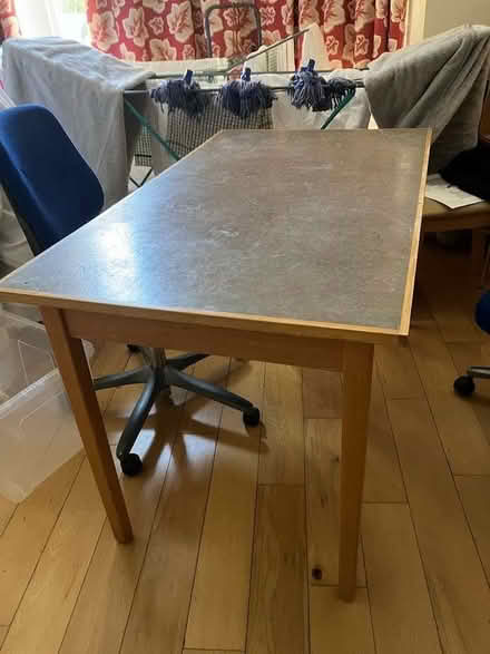 Photo of free Vintage table with hard lino top (Norham Manor OX2) #1