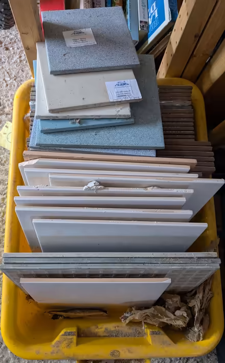 Photo of free Box of odd floor and wall tiles (Woolstone MK15) #2