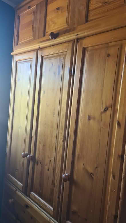 Photo of free Pine wardrobe with two drawers (New Southgate) #1