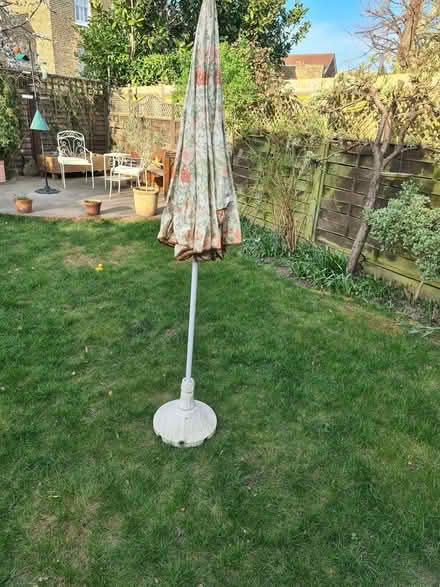 Photo of free Garden Parasol with base (Balham SW12) #1
